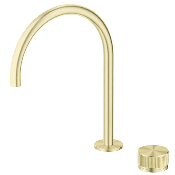 Mica Fluted Gooseneck Hob Sink/Basin Mixer Set Bella Vista