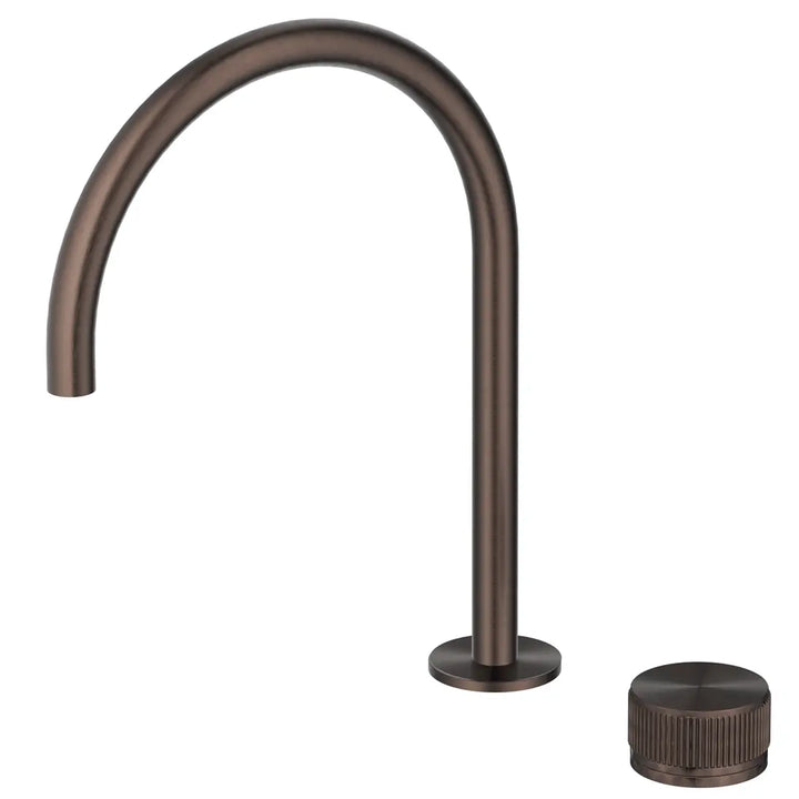 Mica Fluted Gooseneck Hob Sink/Basin Mixer Set Bella Vista