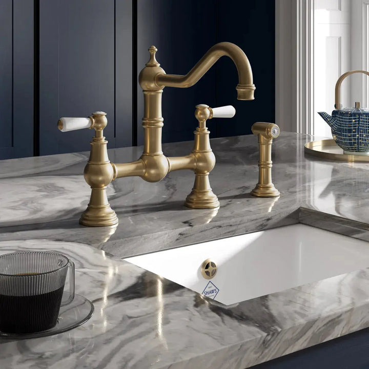 Hambleton Kitchen Mixer with Spray Rinse Perrin &amp; Rowe