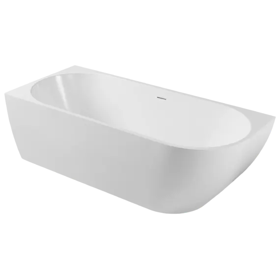 Venezia Acrylic Corner Bath 1500 &amp; 1700mm with overflow - matte white Johnson Suisse
