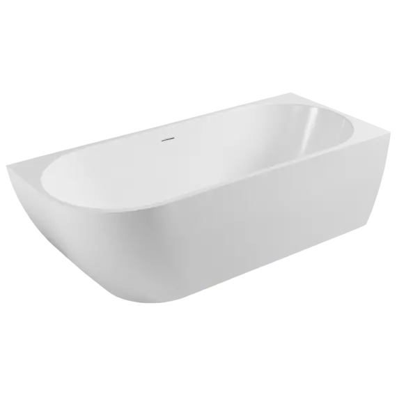 Venezia Acrylic Corner Bath 1500 & 1700mm with overflow - matte white Johnson Suisse