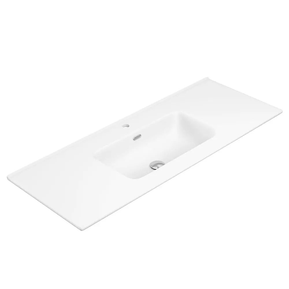 JOLI Ceramic Basin-Tops 600, 750, 900, 1200mm, Gloss White (On Display) &amp; Matte White Fienza