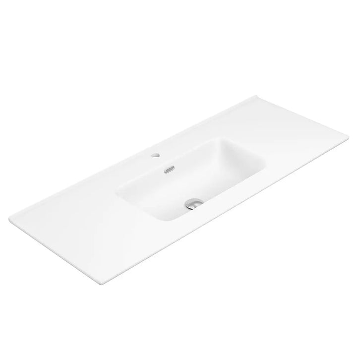 JOLI Ceramic Basin-Tops 600, 750, 900, 1200mm, Gloss White (On Display) &amp; Matte White Fienza