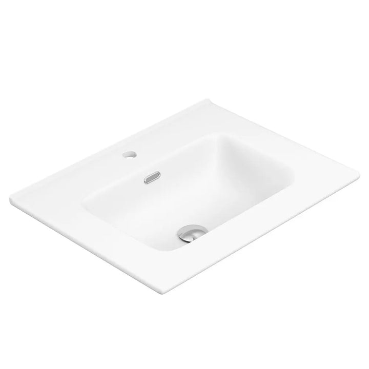 JOLI Ceramic Basin-Tops 600, 750, 900, 1200mm, Gloss White (On Display) &amp; Matte White Fienza