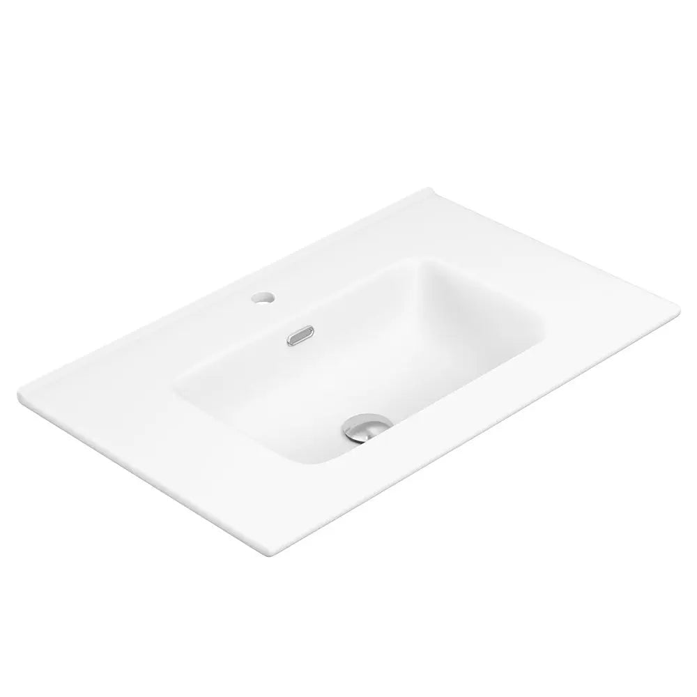 JOLI Ceramic Basin-Tops 600, 750, 900, 1200mm, Gloss White (On Display) &amp; Matte White Fienza