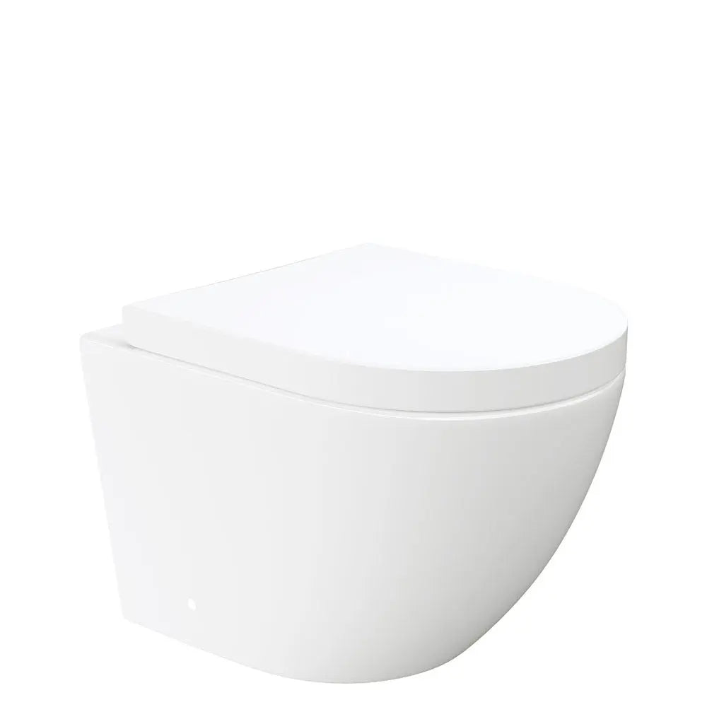 KOKO Gloss White Tornado Wall-Hung pan &amp; seat Fienza