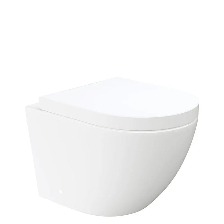 KOKO Gloss White Tornado Wall-Hung pan &amp; seat Fienza
