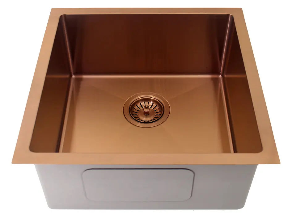 Coloured Single Bowl Sink 31L 450 x 450mm - various finishes Modern National