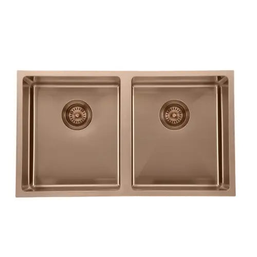 Coloured Double Bowl Sink 26/26L 760 x 440mm - various finishes Modern National