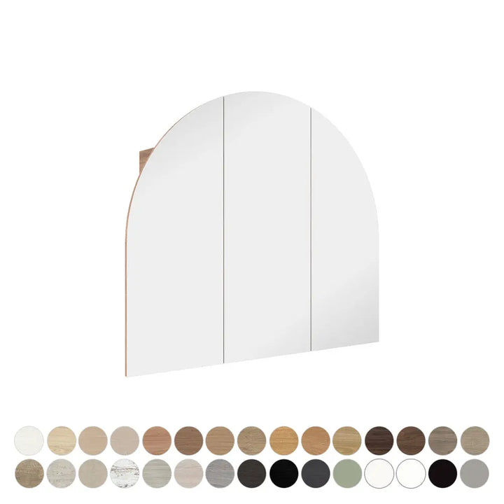 Marlowe Arch Mirror Cabinet, 400, 600mm, 900mm &amp; 1200mm, various finishes Fienza