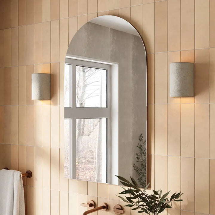 Marlowe Arch Mirror with Edge, 600 x 1000mm Fienza
