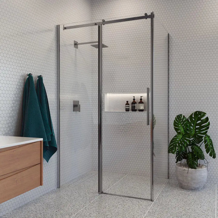 MALANDA 1200 FRAMELESS SLIDING SHOWER SCREEN / SYSTEM Decina
