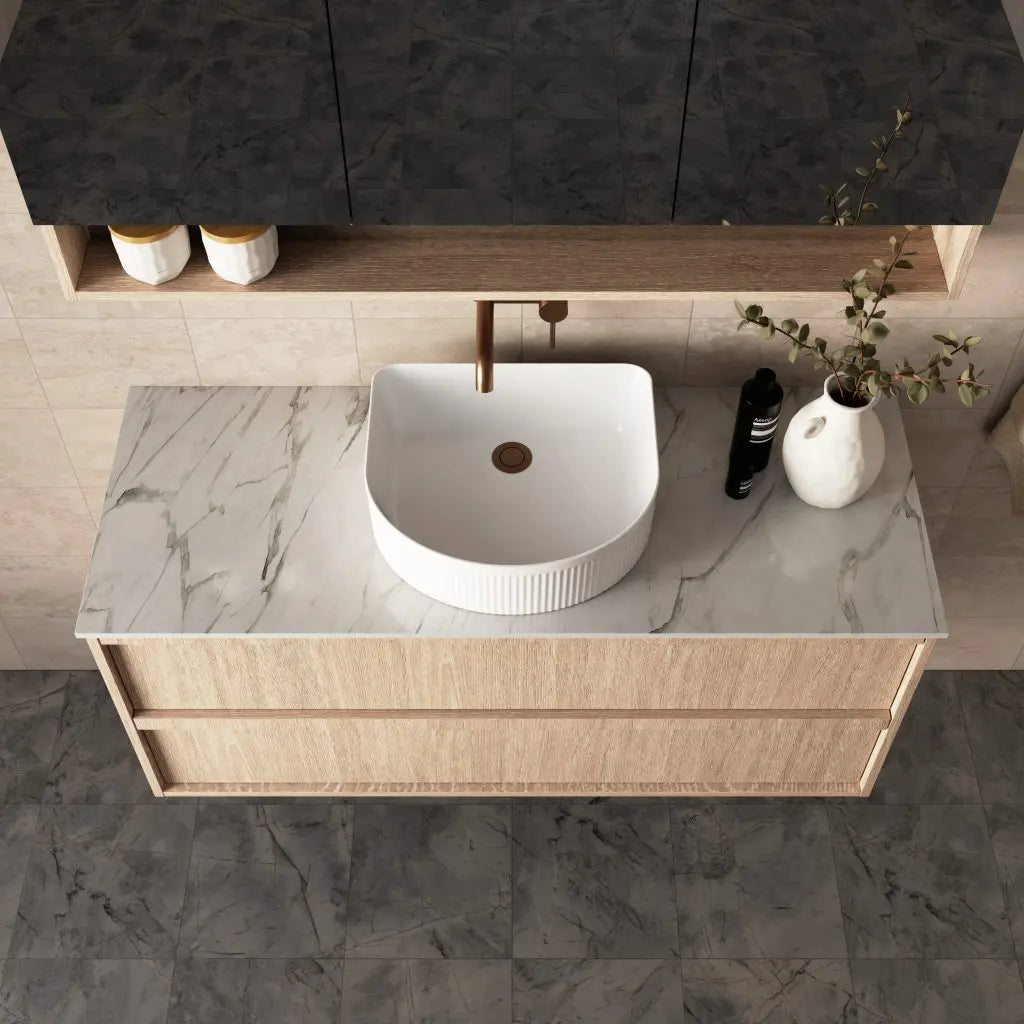 Marlo Vanity with top and basin - wall hung or freestanding Marquis