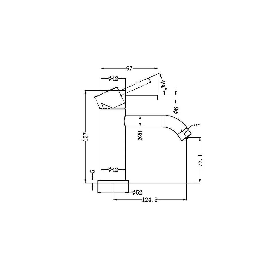 ZEN SS316L BASIN MIXER - Various Finishes Nero tapware