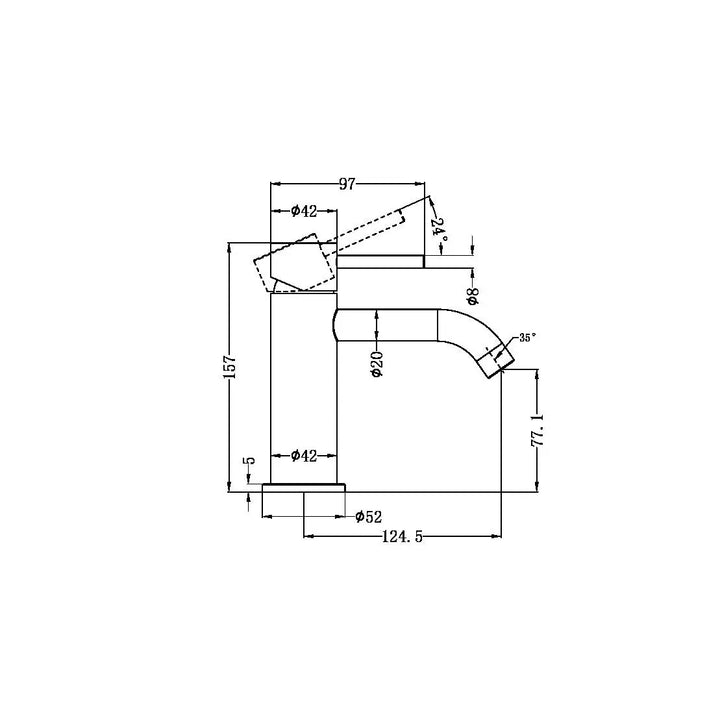 ZEN SS316L BASIN MIXER - Various Finishes Nero tapware
