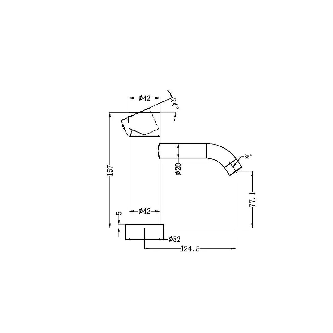 ZEN SS316L BASIN MIXER HANDLESS - Various Finishes Nero tapware