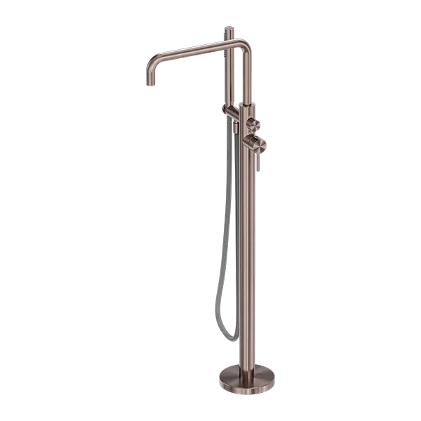 ZEN SS316L FREESTANDING BATH MIXER WITH OUTDOOR SHOWER HOSE - Various Finishes Nero tapware