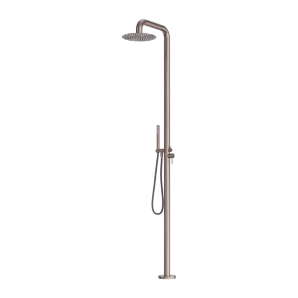 ZEN SS316L OUTDOOR FREESTANDING SHOWER COLUMN - Various Finishes Nero tapware