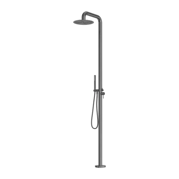 ZEN SS316L OUTDOOR FREESTANDING SHOWER COLUMN - Various Finishes Nero tapware