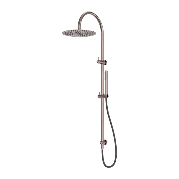 ZEN SS316L TWIN SHOWER WITH OUTDOOR SHOWER HOSE - Various Finishes Nero tapware