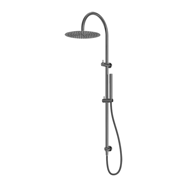 ZEN SS316L TWIN SHOWER WITH OUTDOOR SHOWER HOSE - Various Finishes Nero tapware