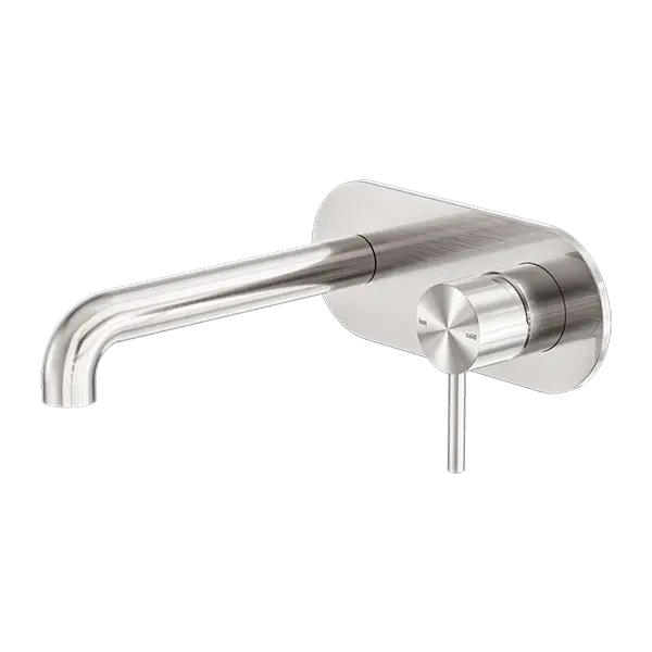 ZEN SS316L WALL BASIN/BATH MIXER 185/230MM SPOUT - Various Finishes Nero tapware
