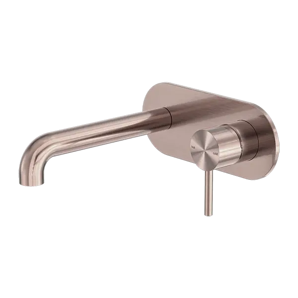 ZEN SS316L WALL BASIN/BATH MIXER 185/230MM SPOUT - Various Finishes Nero tapware