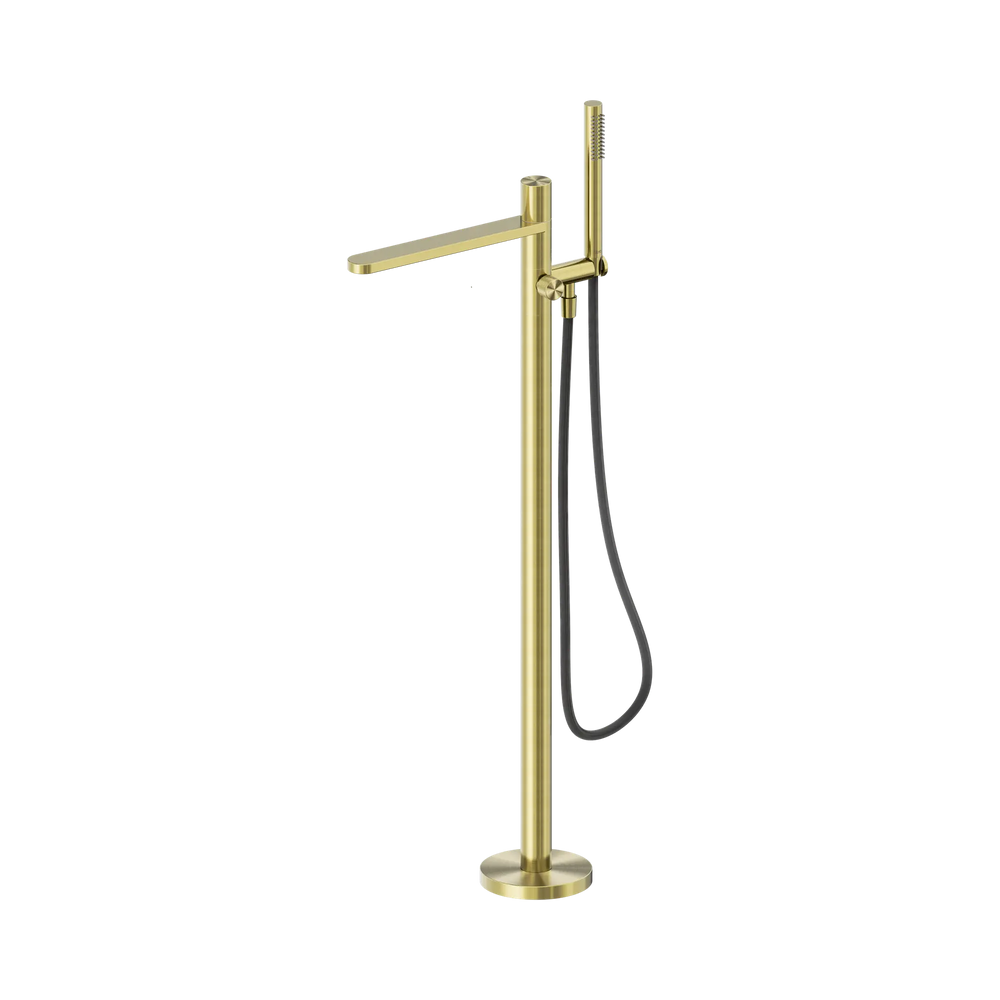 Pure SS316L Progressive Freestanding Bath Mixer With Outdoor Shower Hose Nero tapware
