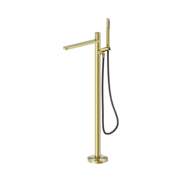 Pure SS316L Progressive Freestanding Bath Mixer With Outdoor Shower Hose Nero tapware