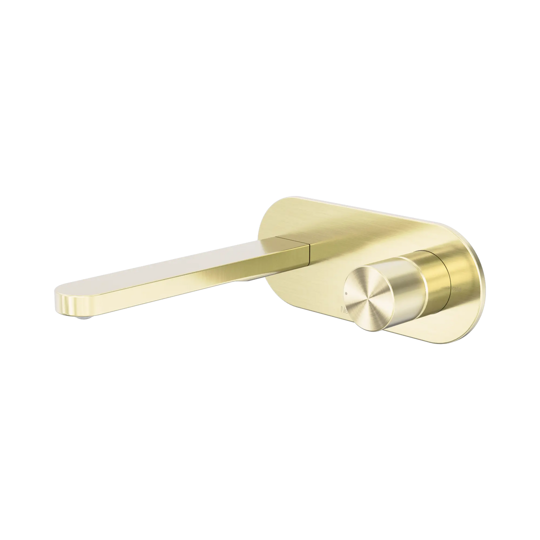 Pure SS316L Progressive Wall Basin/Bath Mixer Brushed Gold Nero tapware