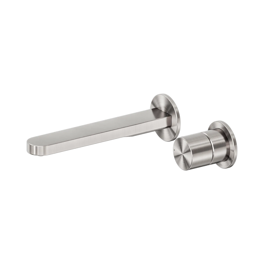 Pure SS316L Progressive Wall Basin/Bath Mixer Separate Back Plate Nero tapware