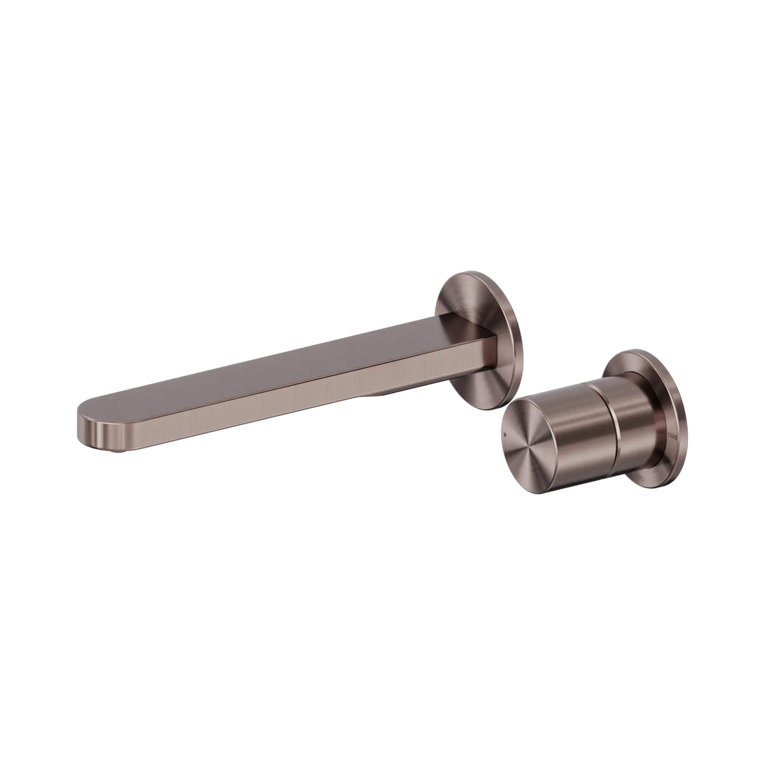 Pure SS316L Progressive Wall Basin/Bath Mixer Separate Back Plate Nero tapware