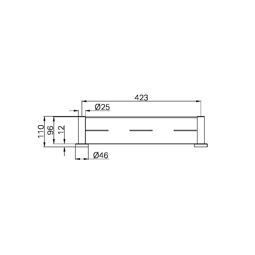 Mecca Metal Shelf Nero tapware