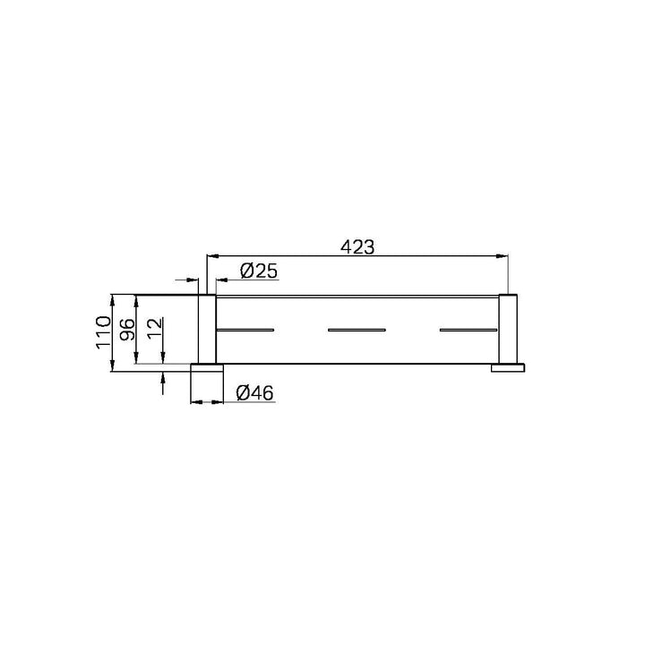 Mecca Metal Shelf Nero tapware