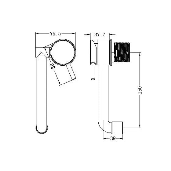 CARAVAN LOW PROFILE MIXER CHROME Nero tapware