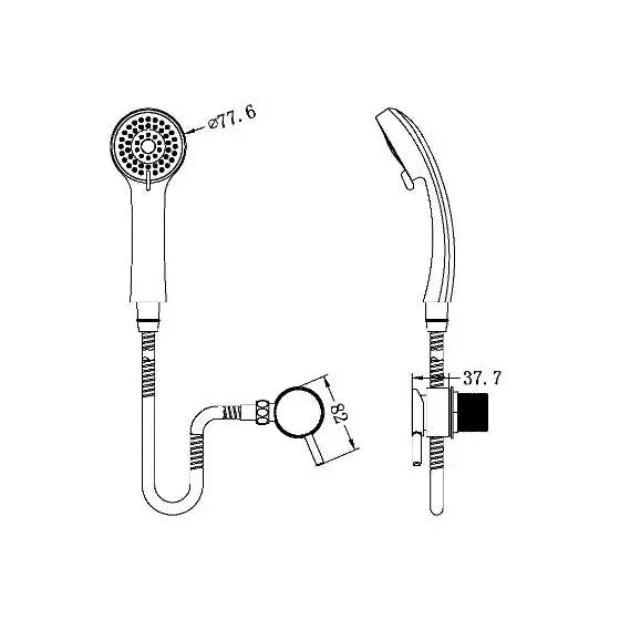 CARAVAN EXTERNAL SHOWER CHROME Nero tapware