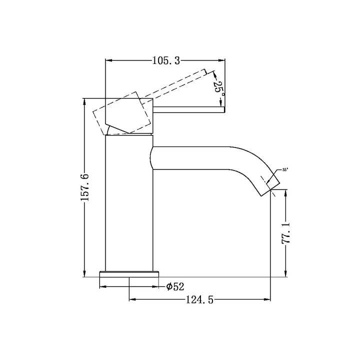 MECCA BASIN MIXER Nero tapware