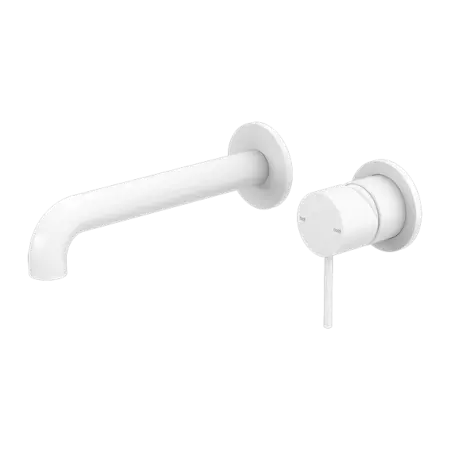 MECCA WALL BASIN/BATH MIXER SEPARATE BACK PLATE 120/160/185/230/260MM Nero tapware