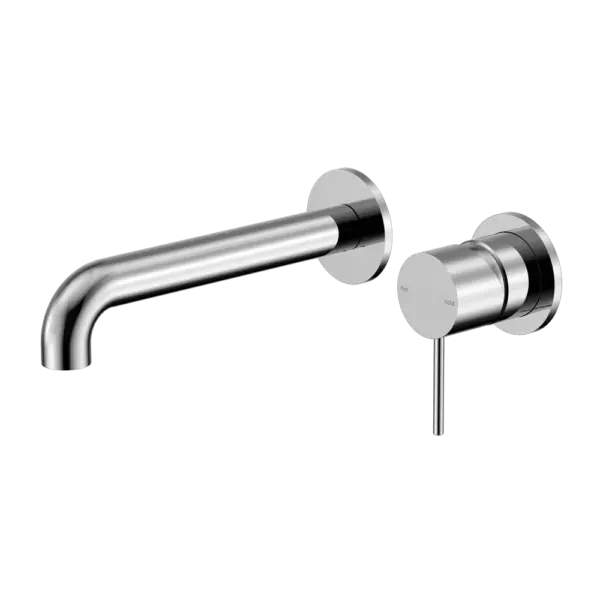 MECCA WALL BASIN/BATH MIXER SEPARATE BACK PLATE 120/160/185/230/260MM Nero tapware