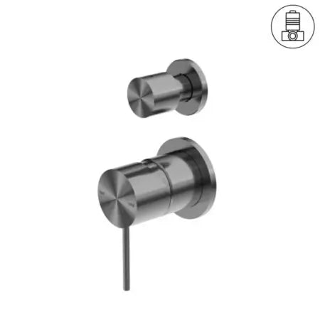 MECCA SHOWER MIXER WITH DIVERTOR SEPARATE BACK PLATE Nero tapware