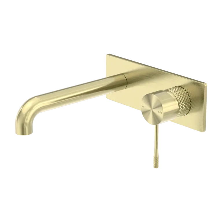 Last one - NERO OPAL WALL BASIN/BATH MIXER BRUSHED GOLD 185mm Nero tapware
