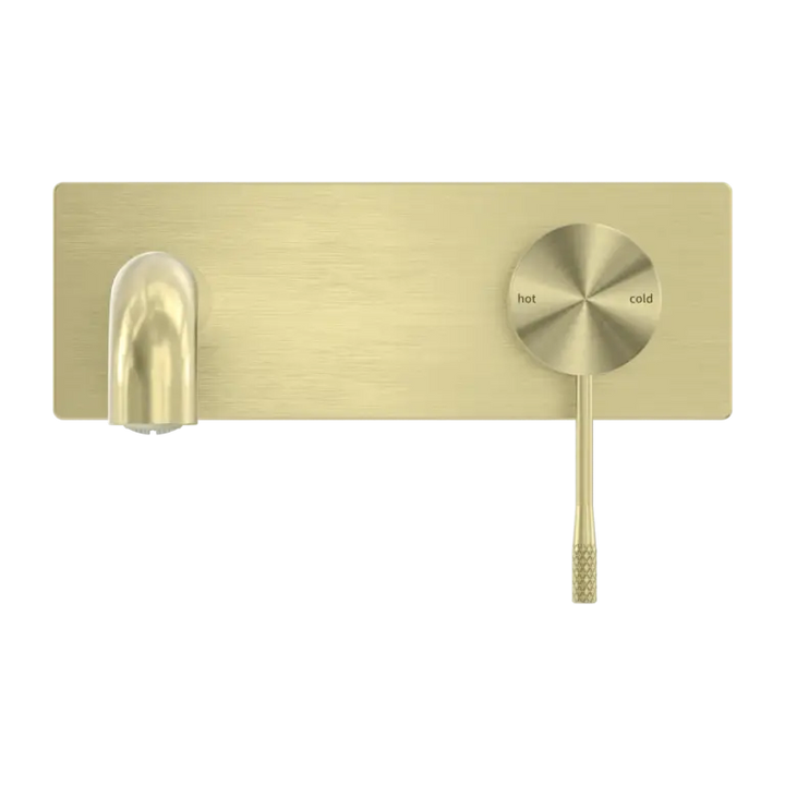 Last one - NERO OPAL WALL BASIN/BATH MIXER BRUSHED GOLD 185mm Nero tapware