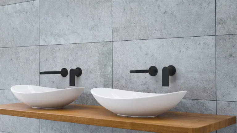 Last one - BIANCA WALL BASIN/BATH MIXER SEPARATE BACK PLATE 187mm Matte Black Nero tapware