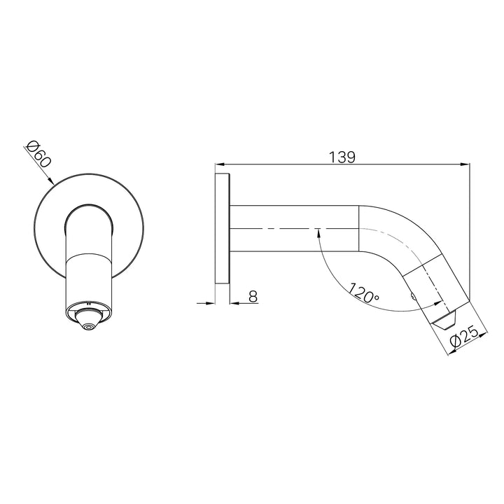 Mecca Wall Mounted Soap Sensor Dispenser Nero tapware