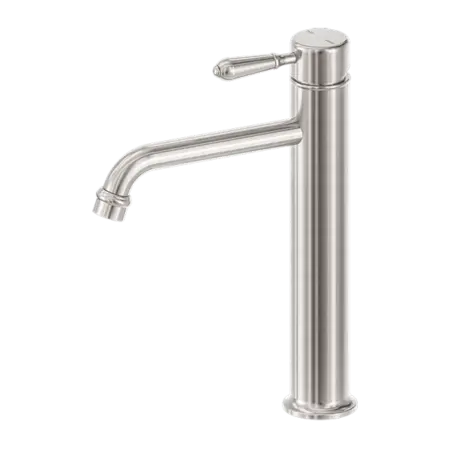 York Straight Tall Basin Mixer with Metal or Porcelain Handle Nero tapware