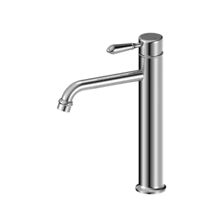 York Straight Tall Basin Mixer with Metal or Porcelain Handle Nero tapware
