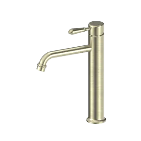 York Straight Tall Basin Mixer with Metal or Porcelain Handle Nero tapware