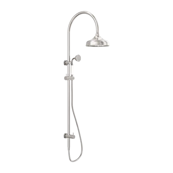 York Twin Shower with Metal or Porcelain Hand Shower Nero tapware