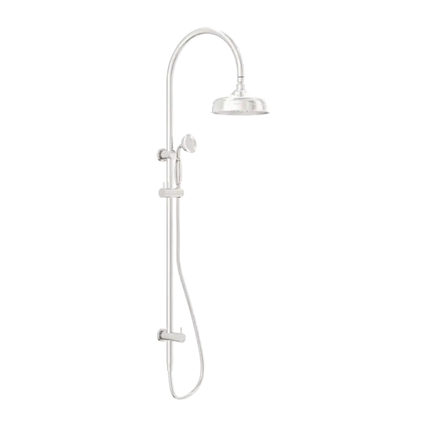 York Twin Shower with Metal or Porcelain Hand Shower Nero tapware