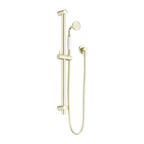 York Shower Rail with Metal or Porcelain Hand Shower Nero tapware